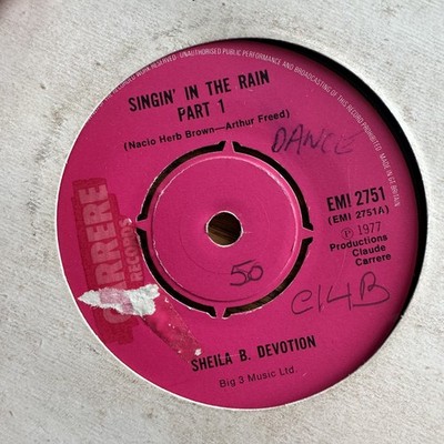Sheila B. Devotion   Singin' In The Rain - Vinyl 7'' Single UK Import - VG