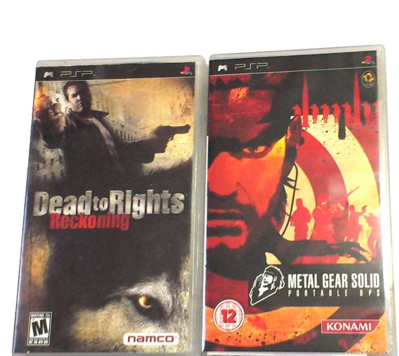 DEAD TO RIGHTS RECKONING & METAL GEAR SOLID PORTABLE OPS (SONY, PSP) COMPLETE