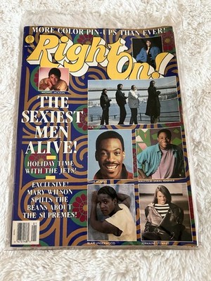 Vintage Right On Magazine January 1987 Featuring Malcolm Jamal Warner Cover