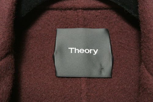 NEW Theory Pleated Back Wool & Cashmere Blend Jacket in Burgendy - Size 2 #SJ062 - Picture 6 of 7