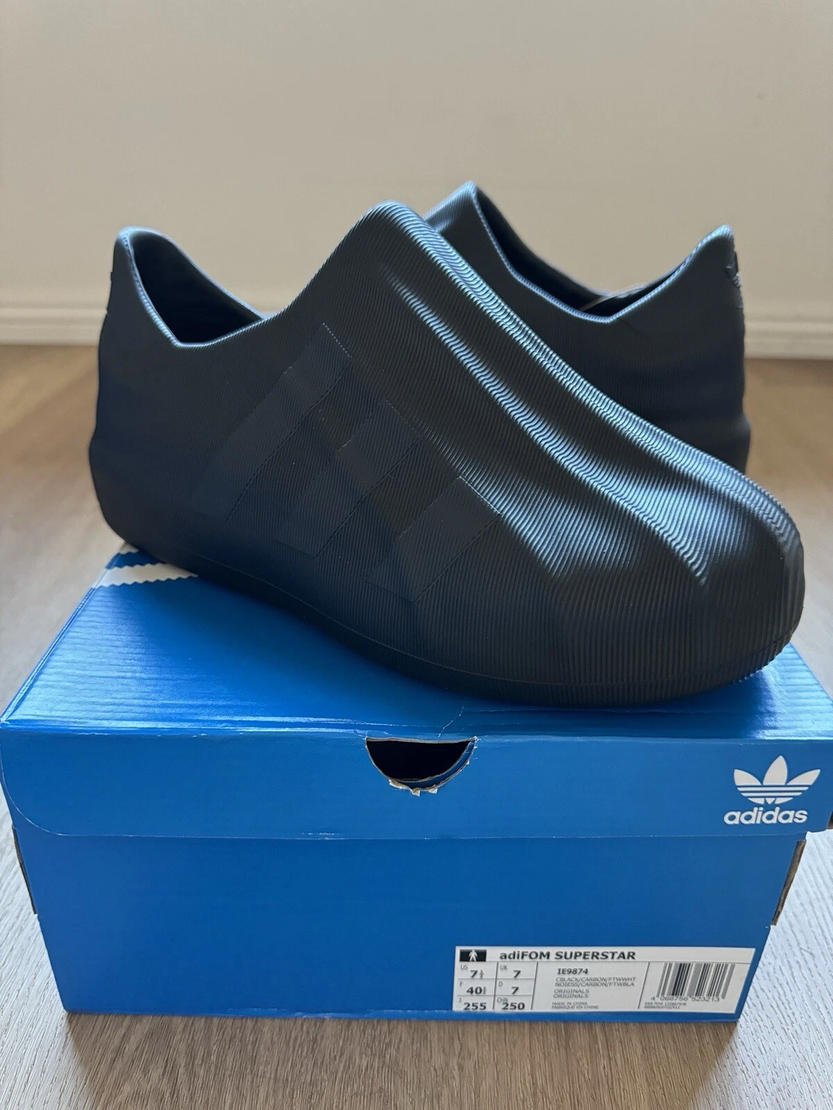 adidas Originals AdiFom Superstar Core Black Carbon Men US 7.5 Casual IE9874