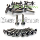 Bulk Pack Qty 100 - Pickguard Screws Stainless Steel - For Fender Stratocaster