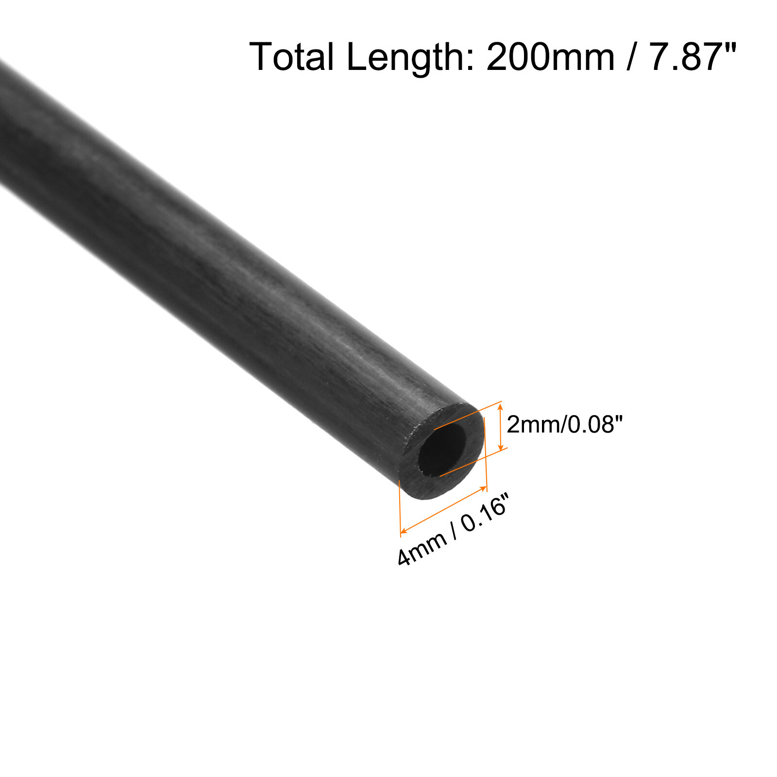 Tondini In Fibra Di Carbonio Per Modellismo RC &ndash; Diametri 2-10mm X 200mm &ndash; Tubi Cavi