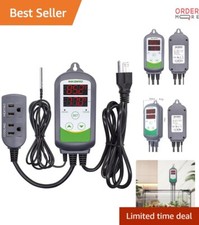 Digital Temperature Controller 2-Stage Thermostat for Heating and Cooling