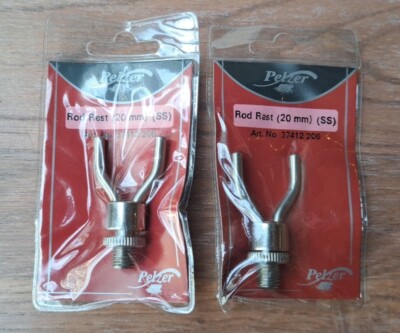 2 × Pelzer Rod Rest (20 mm) Stainless-Steel (SS) Rutenauflagen NEU! Rod-Pod Carp