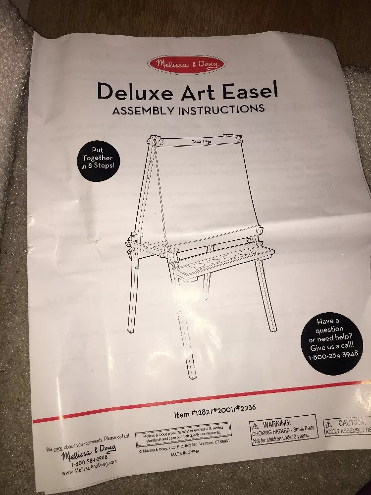 Melissa & Doug Deluxe Standing Art Easel - Dry-Erase Board, Chalkboard,  Paper Ro