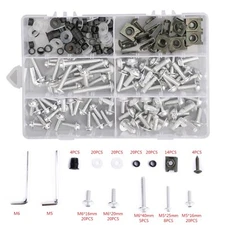 177X Fairing Fender Fastener Kit Body Work Screws Bolts Washers Motorcycle Silve