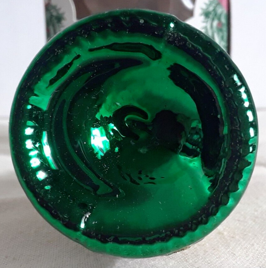 Merck Family’s Old World Christmas Ornament 2000 Champagne Bottle 5" Blown Glass