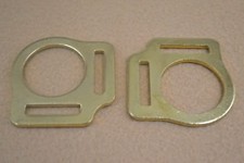 Halter Square - 1" - Stamped Steel - Brass Plated - Pack of 6  (A54)