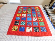 Baby Boy Train Block Quilt