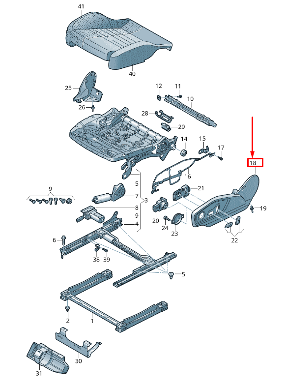 Siège extérieur avant droit neuf pour Audi Q7 4M, type 4M88813261JO.
