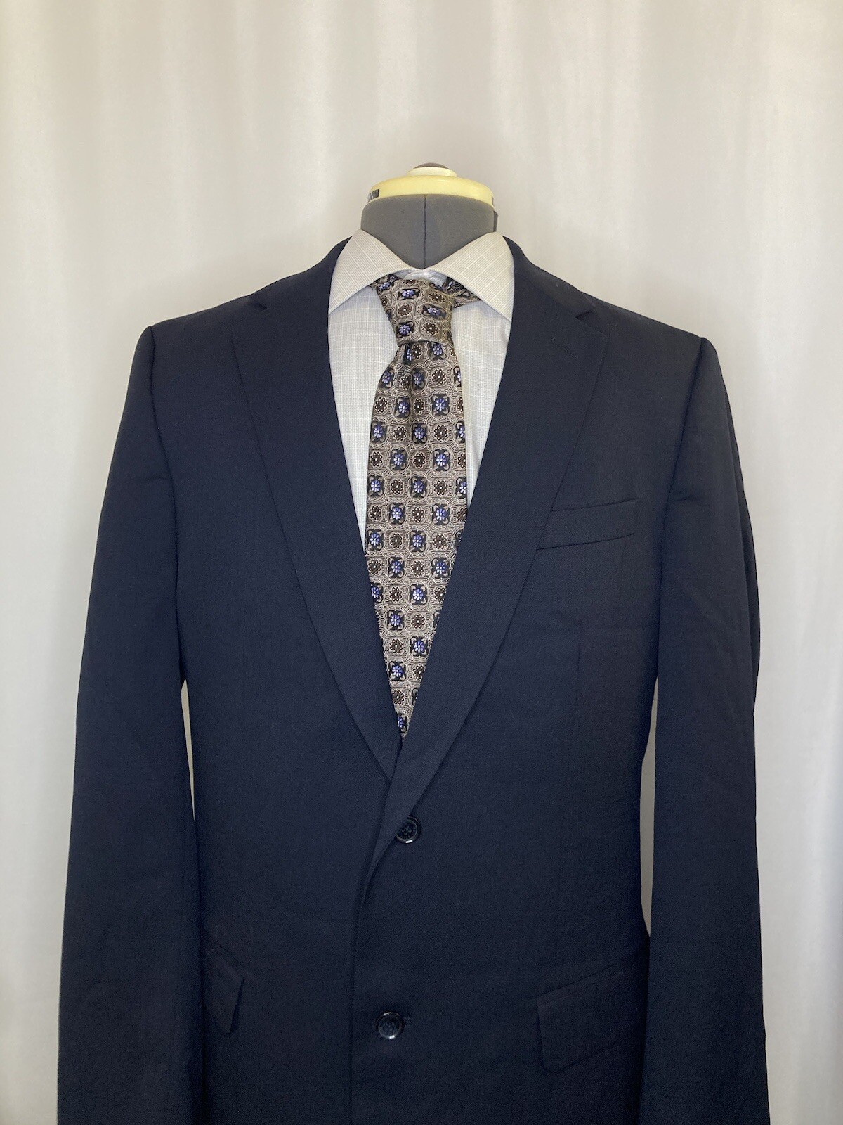 Tommy Hilfiger Mens 41L 45" Blazer Sport Coat Suit Jacket Navy Blue 2 Button* thumbnail 2