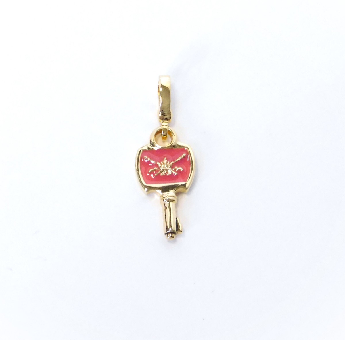 JUICY COUTURE 2004 Gold Plated Pinkand Blue Key Charm