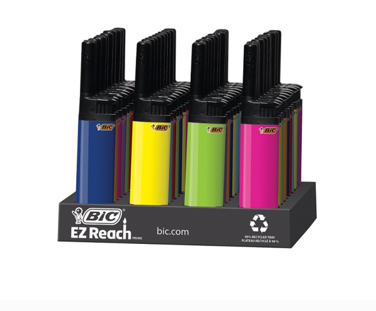 BIC EZ Reach Lighter, Assorted Colors, 40-Pack
