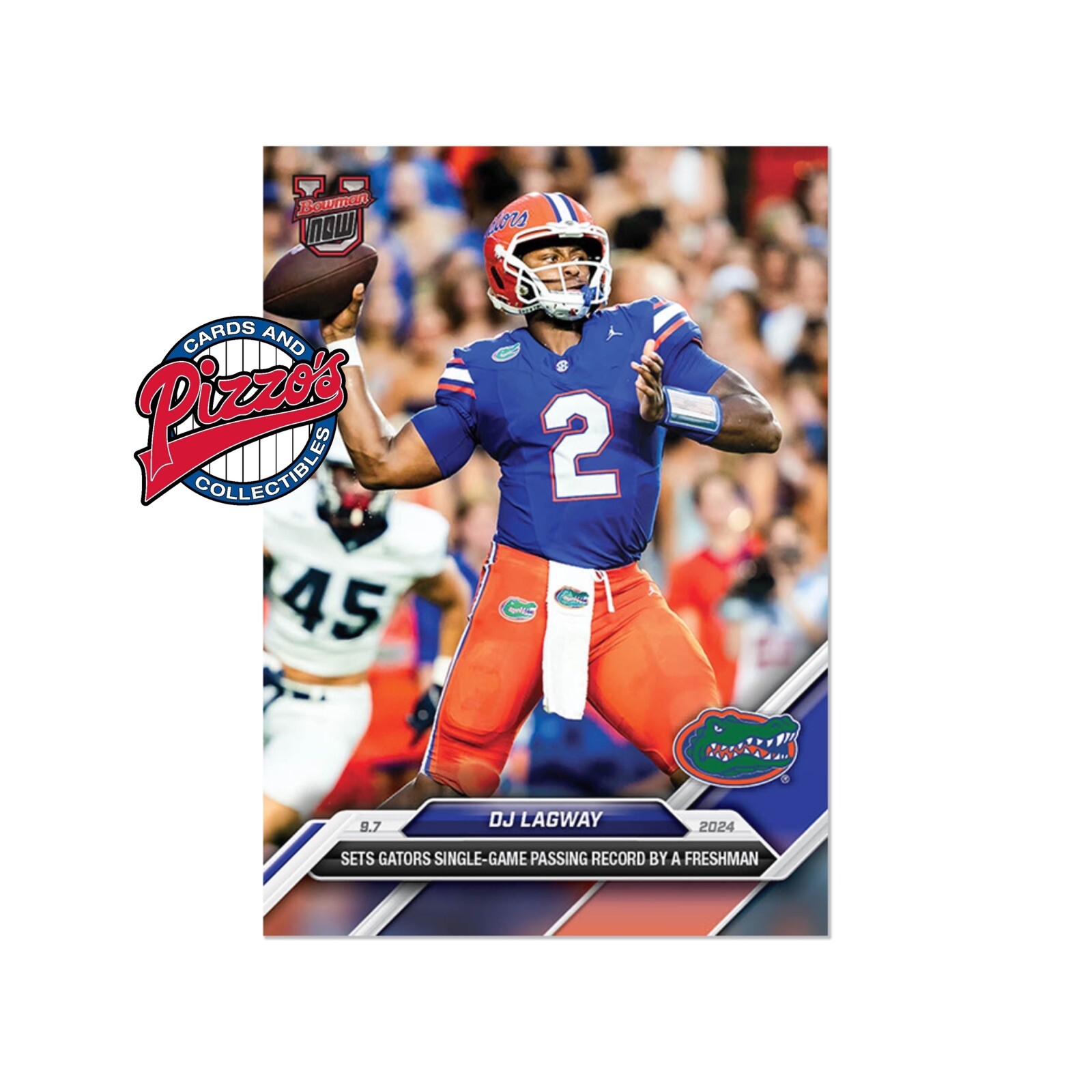DJ Lagway Florida Debut Passing Record - 2024 Bowman U Now Card 7 In Hand