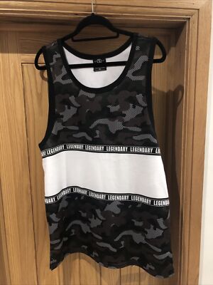 Herren Switch Remarkable Black Sleeveless Mesh Tank Gr. XL