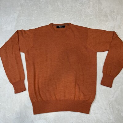 Men s Neiman Marcus Exclusive Orange Crewneck Sweater size Medium