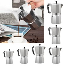 Italian Espresso Maker 1,2,3,6,9 & 12 Cup Stove Top Coffee Percolator Moka Pot