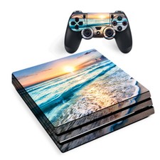 PS4 Pro Console Skins Decal Wrap ONLY - sunset on beach