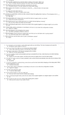 CDL A, B TESTS - 364 Questions and Answers - DMV confirmed