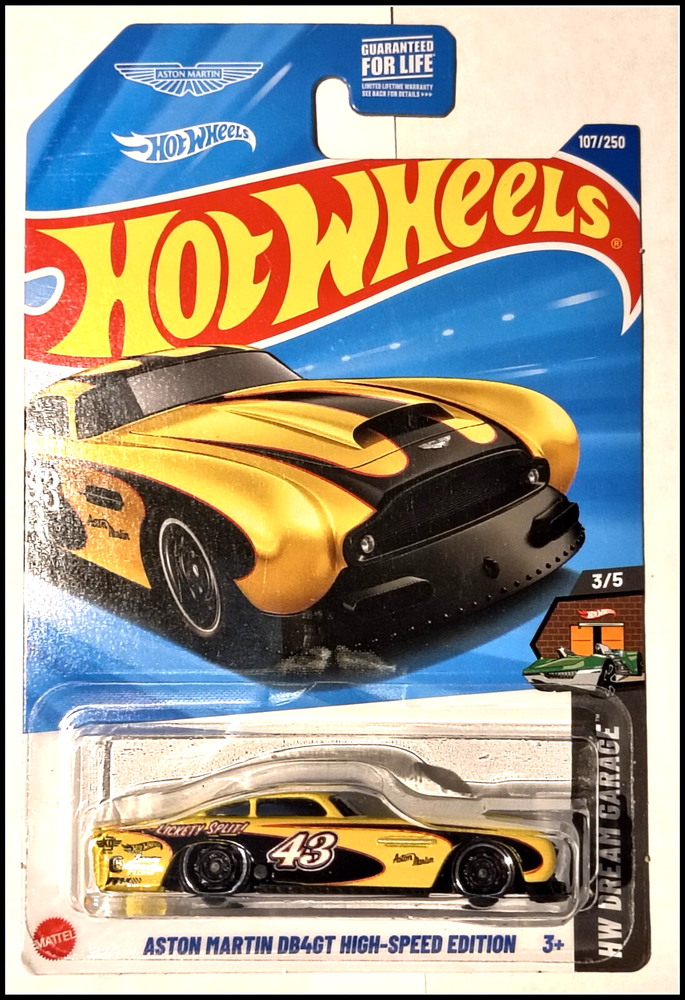 Hot Wheels Yellow Aston Martin DB4GT High Speed Limited Edition 107/250