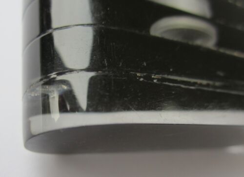 Antique Art Deco Perspex & Glass Perfume Scent Bottle + Stopper Black & Red - Picture 17 of 21