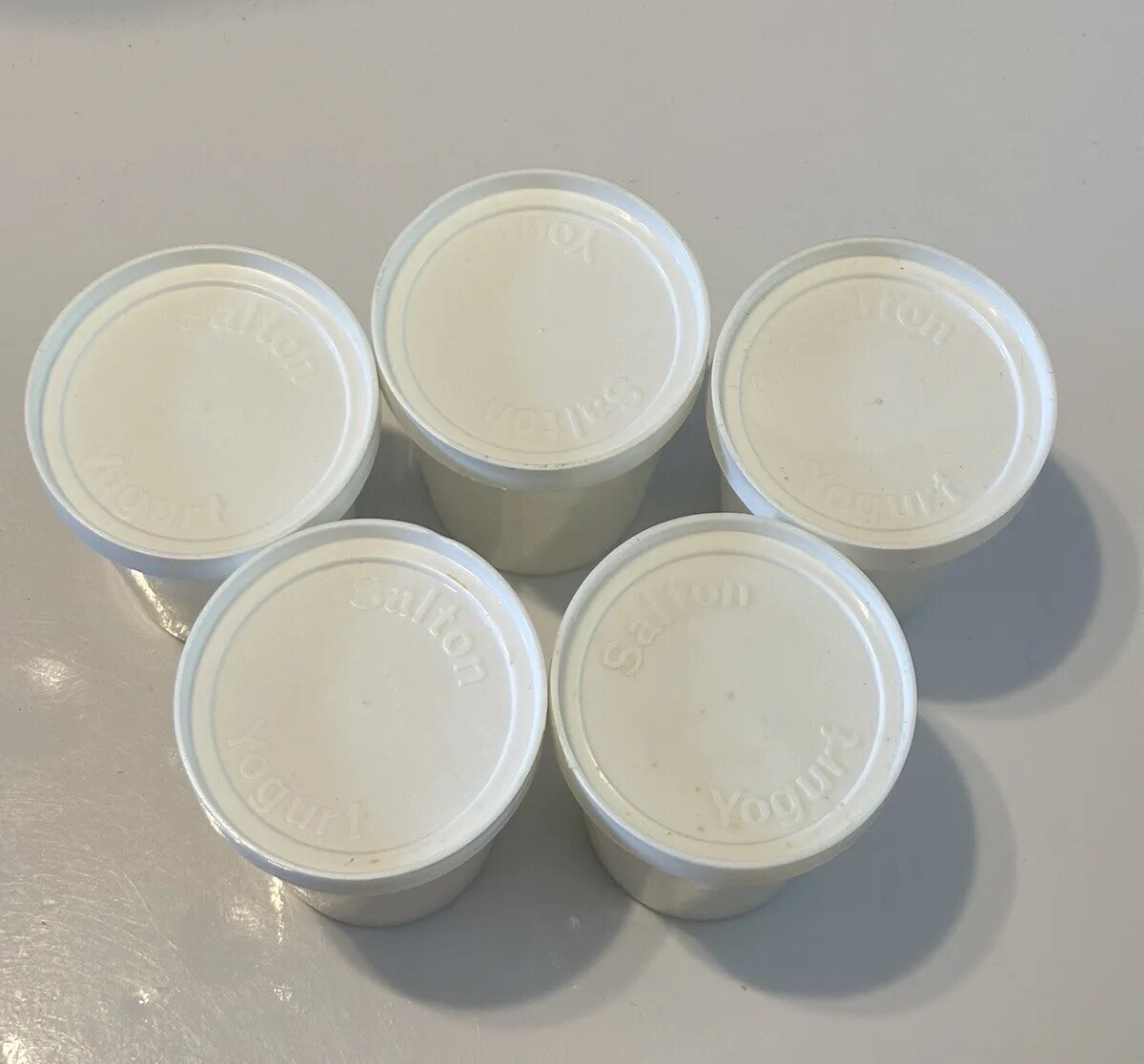 5 Vtg Replacement Salton Yogurt Maker Cosmopolitan White Milk Glass