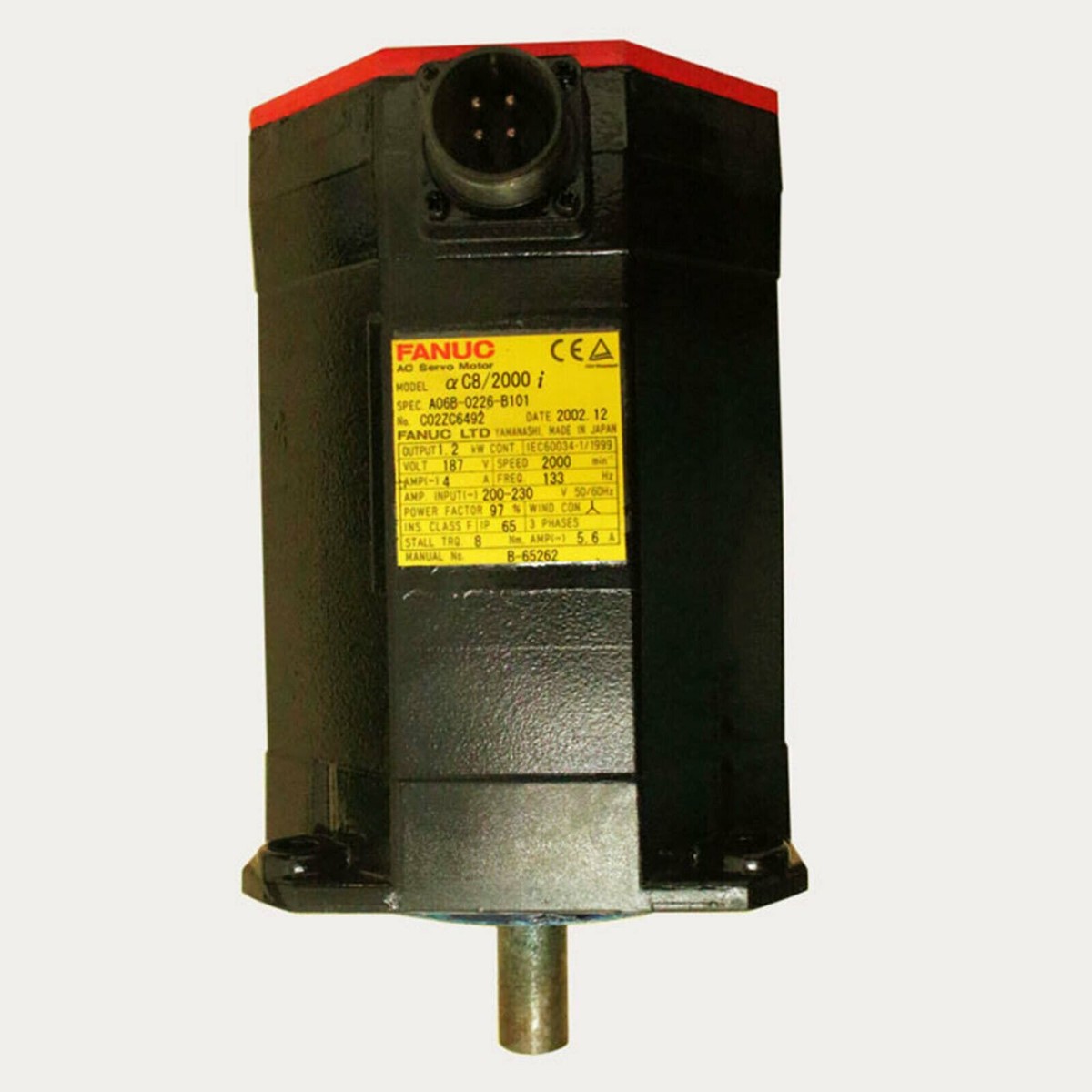 Fanuc A06B-0114-B855#0048中古サーボモーター 保証付き A06B-0116-B855 #0048 Fanuc ACサーボモーターブレーキ付き新品