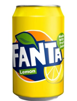 6 Cans of Fanta Lemon Soft Drink 330ml/11 oz Each 