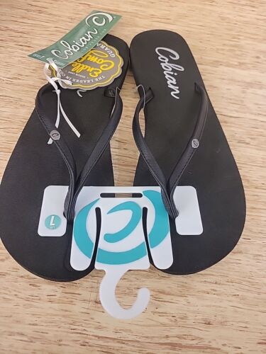 COBIAN NIAS BOUNCE BLACK FLIP-FLOPS WOMENS SIZE 7- NEW