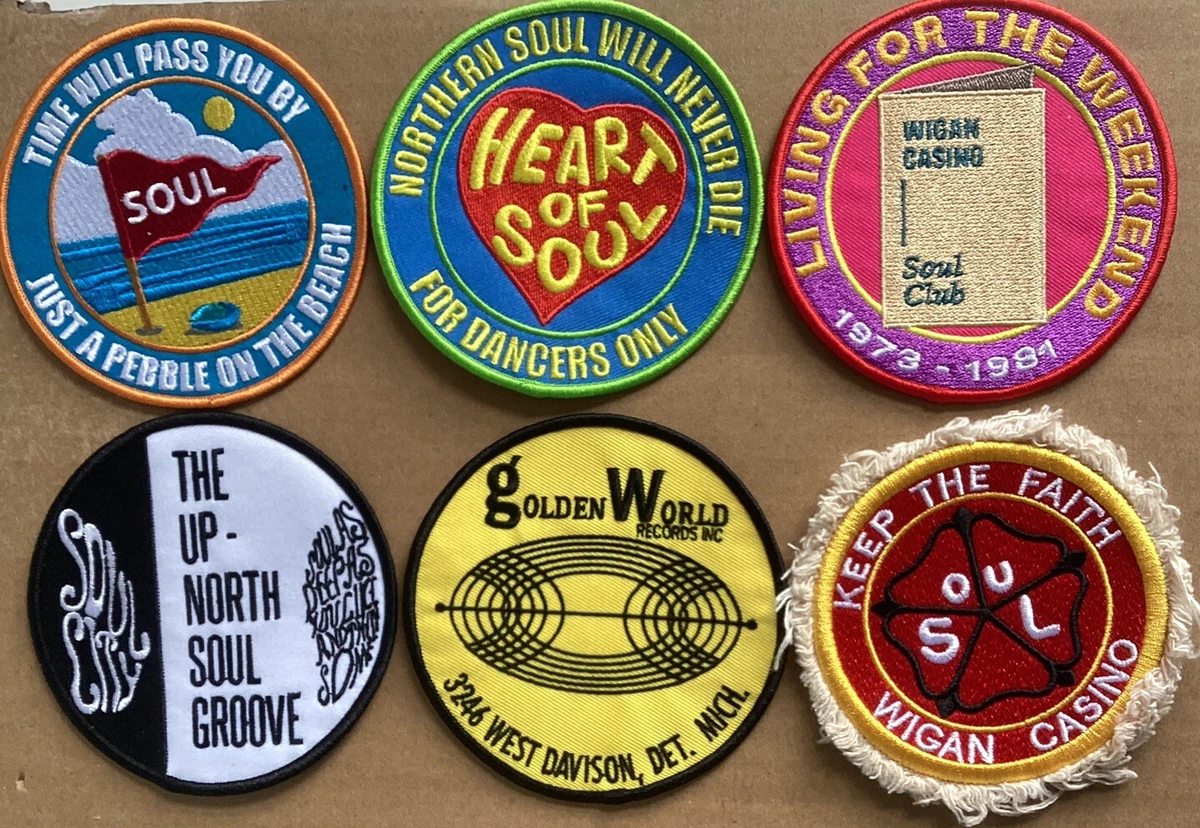 Toppa Termoadesiva Northern Soul Con Pugno Yorkshire E Scooter - Ricamo Circolare Da 75mm