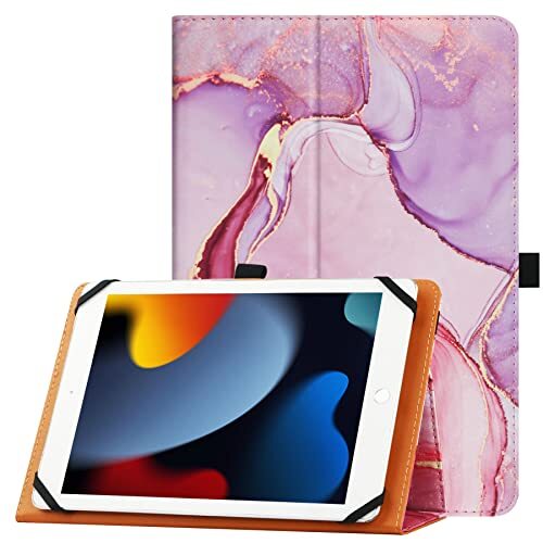 Universal Case for 9inch 10inch Tablet, Stand Folio, Protective Marble Pink - Picture 1 of 6
