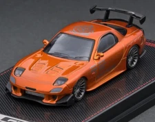 Ignition Model Amemiya Orange Metal Mazda RX-7 (FD3S) RE 1:64 Diecast Car IG1950