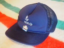 VTG 80s World EXPO 86 Pin Nautical Sailing Foam Trucker Hat Blue OSFM Snapback