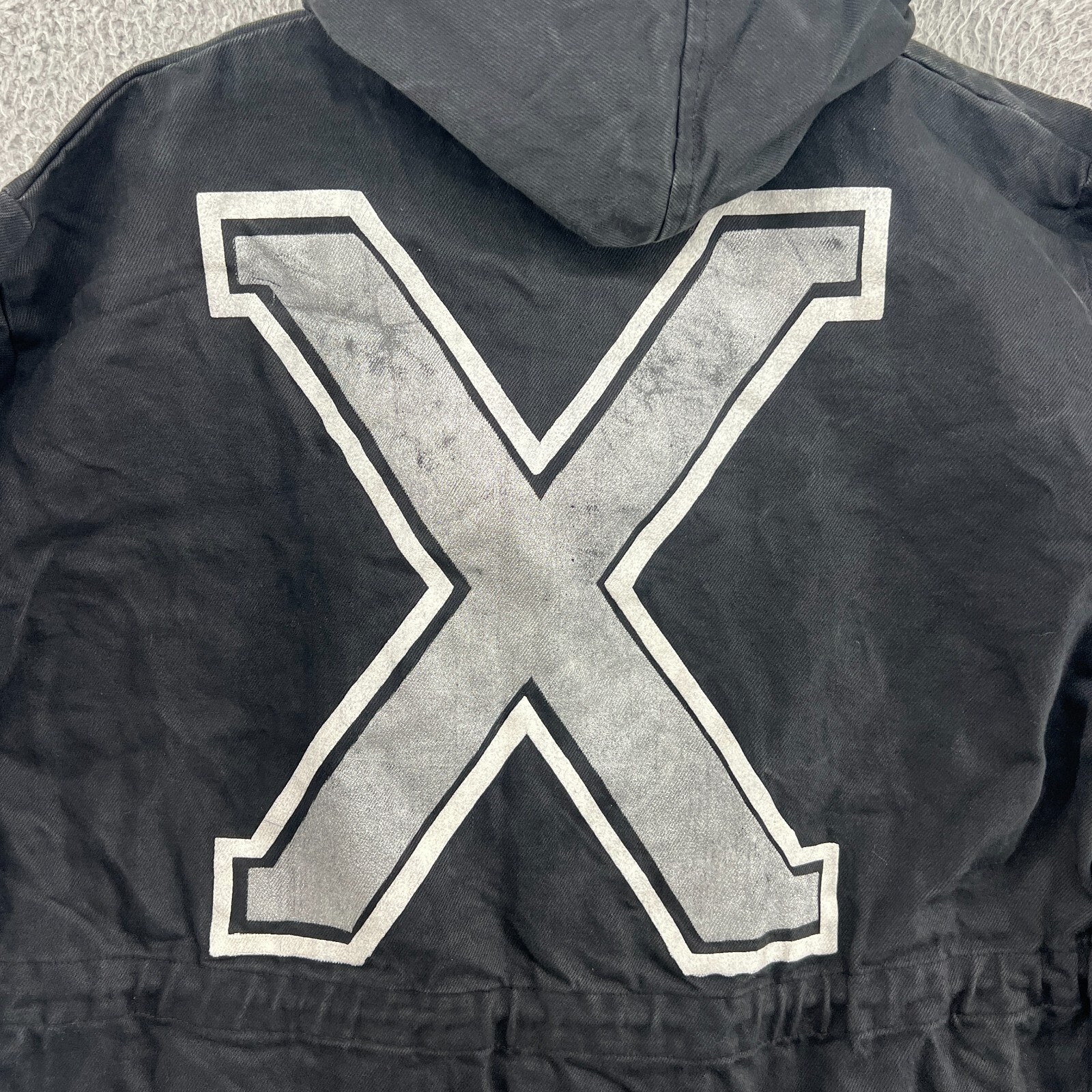 Vintage Malcom X Jacket Mens Extra Large Black Streetwear Canvas Hooded Coat