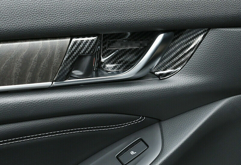 Carbon Fiber Style Inner Door Handle Bowl Cover Trims For Honda Accord 2018-2022 - Foto 8