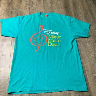 VTG Disney Design Shirt Unisex Adult One Size Green Magic Music Days 90s