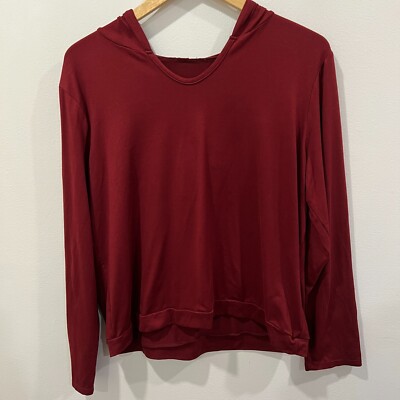 YMI Red Hooded Long Sleeve Top Size M