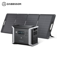 Dabbsson 1200W Portable Power Station 1330Wh Solar Generator w/120W Solar Panel