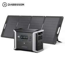 Dabbsson 1200W Portable Power Station 1330Wh Solar Generator w/120W Solar Panel