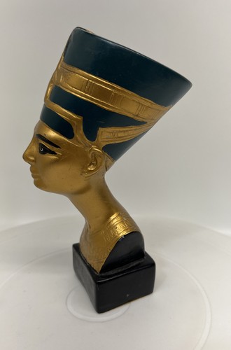 Egyptian Figurine Statue Sculpture Bronze & Marble QUEEN Nefertiti (Lot Of 3) - Picture 10 of 12