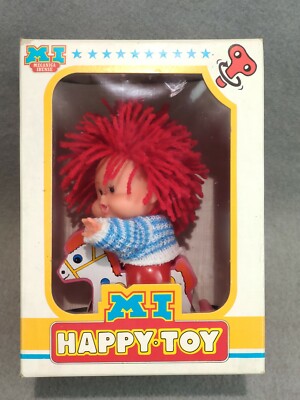 Mini Doll Red Hair With Rocking Horse Mi Happy Toy Mecánica Ibense New '80