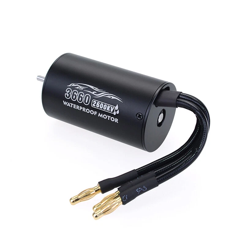 Motor impermeable sin sensores sin escobillas 3660 2600KV 3,175 mm para coche todoterreno 1/8RC Foto 2 de 4