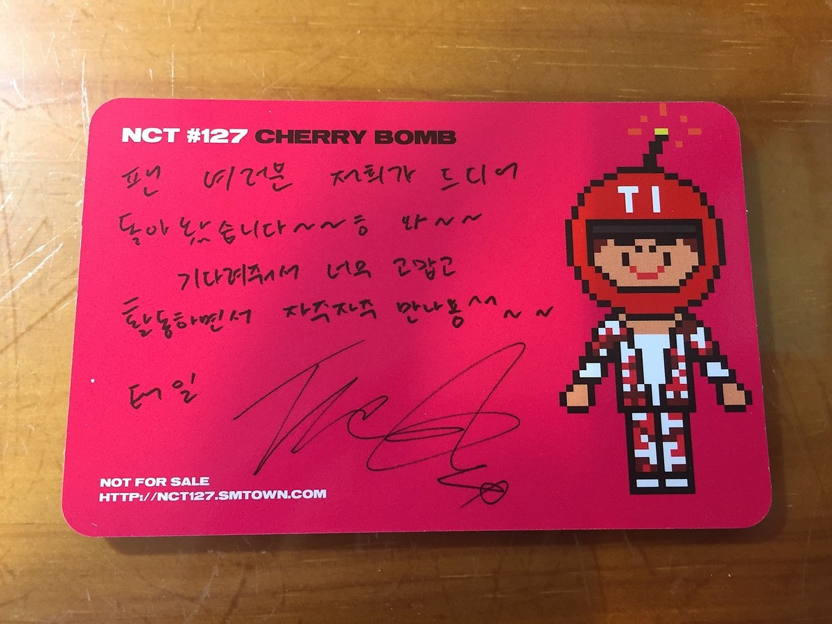 NCT127 3rd Mini Album NCT #127 Cherry Bomb Taeil Photo Card