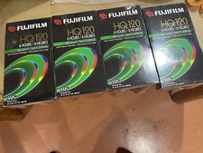 Fuji Film VHS Blank Video Tapes 6 hours HQ 120 High Quality. Four Tapes