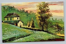 Mt Everest In Kingdom Of Napal Painting By Morris Katz c1960 Vintage Postcard