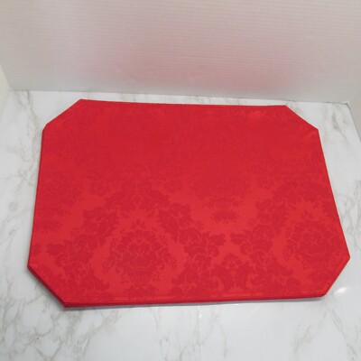 Bardwil Empress Red set of 4 Placemats Jacquard Christmas Valentines