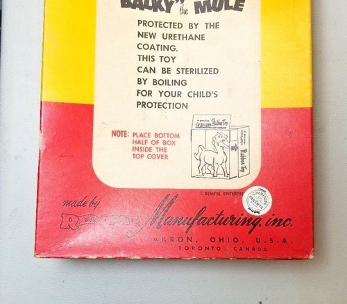 VINTAGE BALKY MULE MADE BY REMPEL EMPTY BOX ONLY 61B - Picture 2 of 11