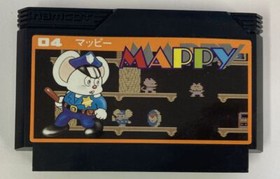 Nintendo Famicom FC Mappy Japan Version w/ Box and Manual 6060 SP