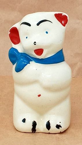 Shawnee Pottery Bear Shaker single salt or pepper Cold Painted vintage ceramic